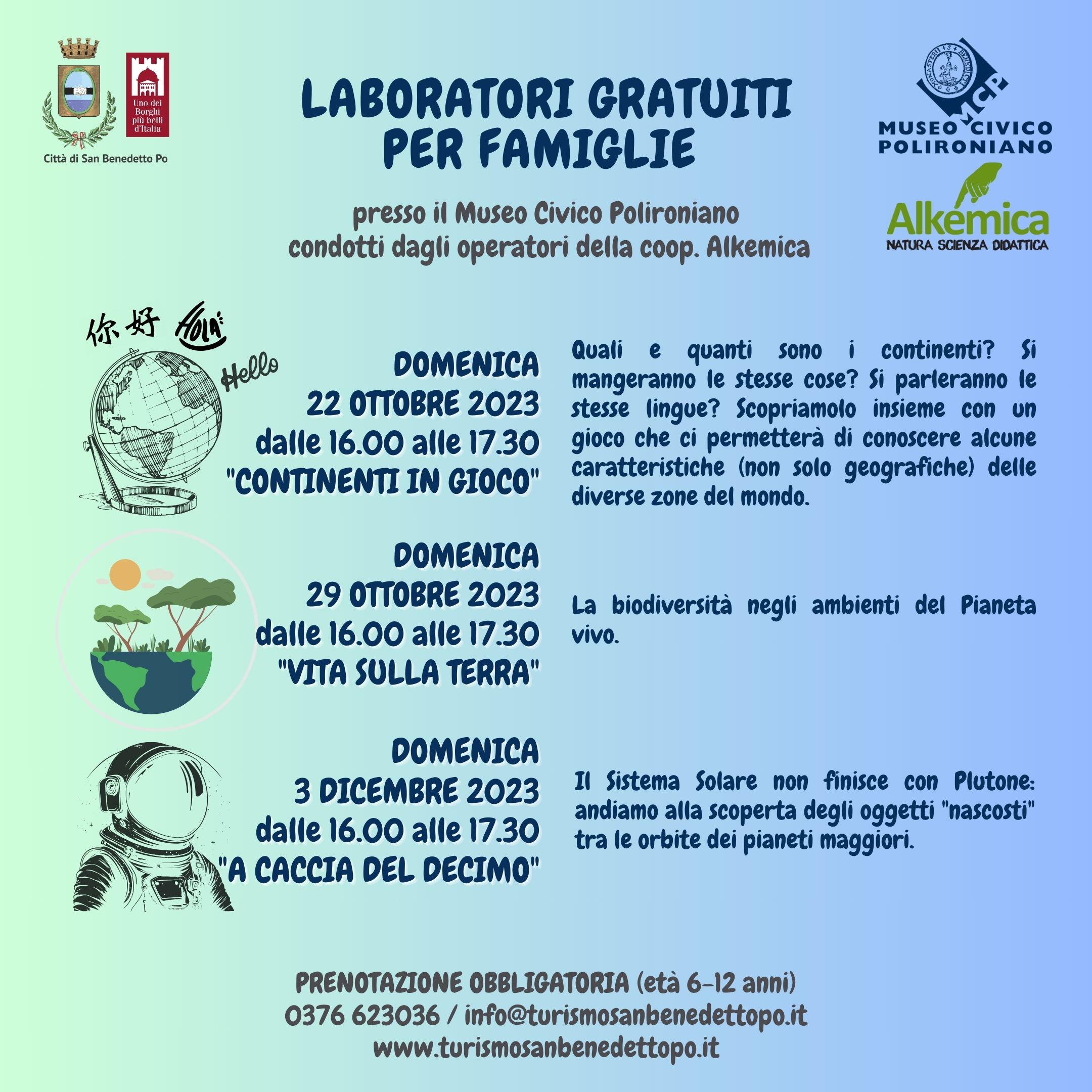 LABORATORI GRATUITI AL MUSEO - ALKEMICA 2023
